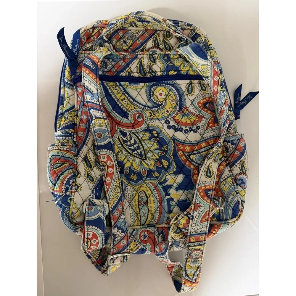 Vera‎ Bradley Marina Paisley Backpack Retired Quilted Cotton Bag